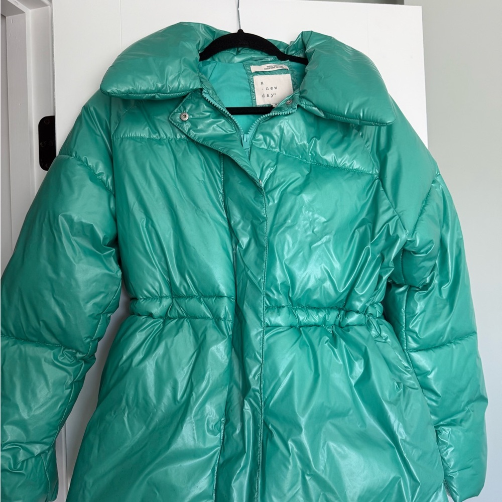 Women's Green Puffer Jacket